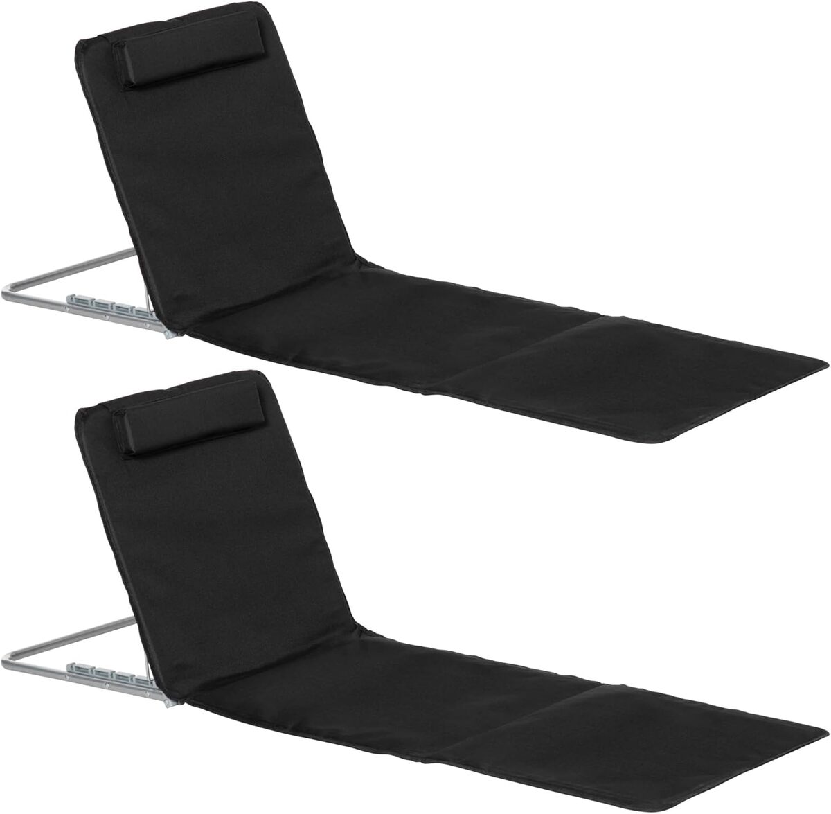 Test Outsunny : duo de Tapis de Plage Confort avec Dossier Réglable
