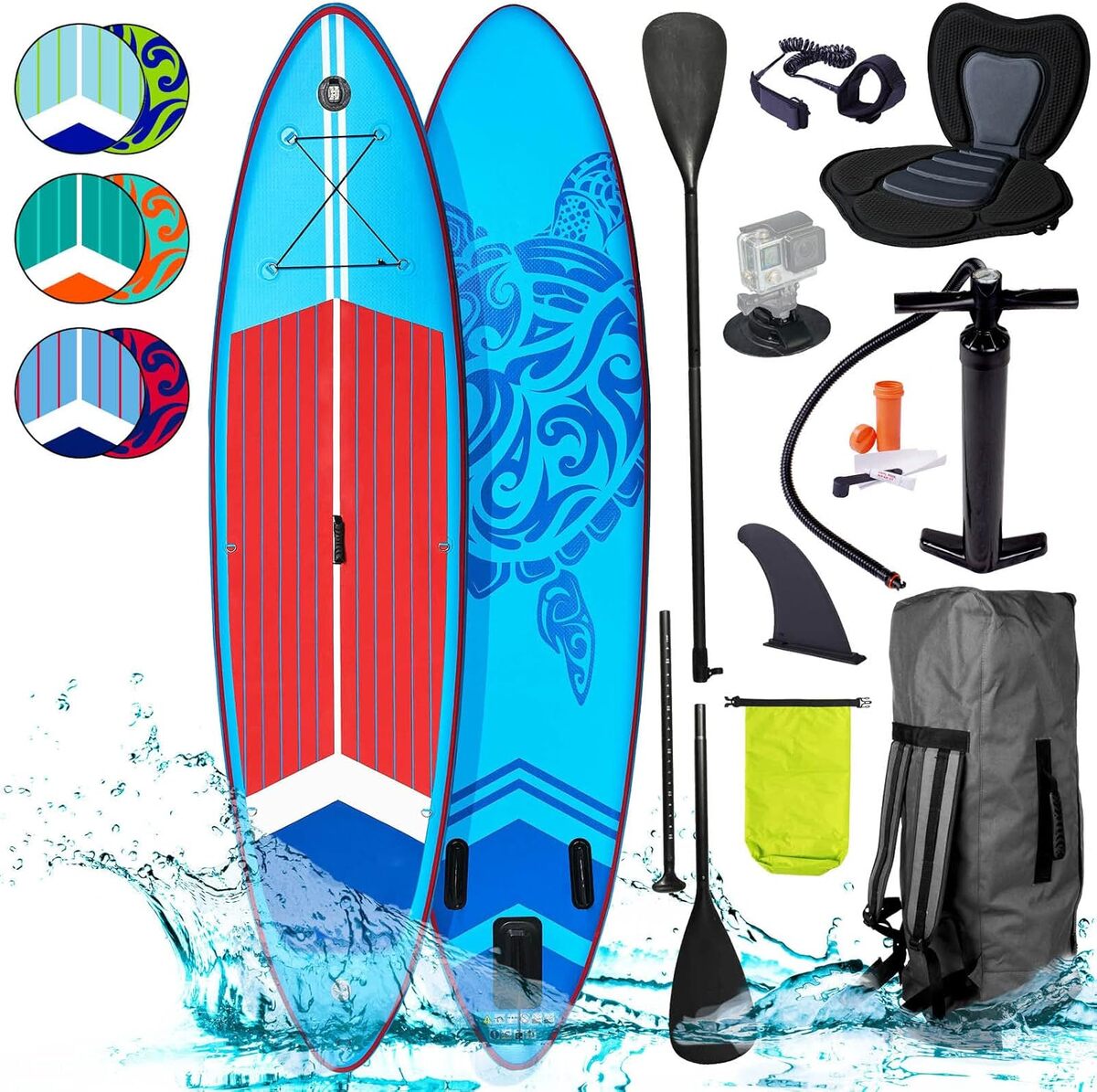 Test du paddle gonflable Brast 320x81x15 bleu : un super set avec siège kayak et plus