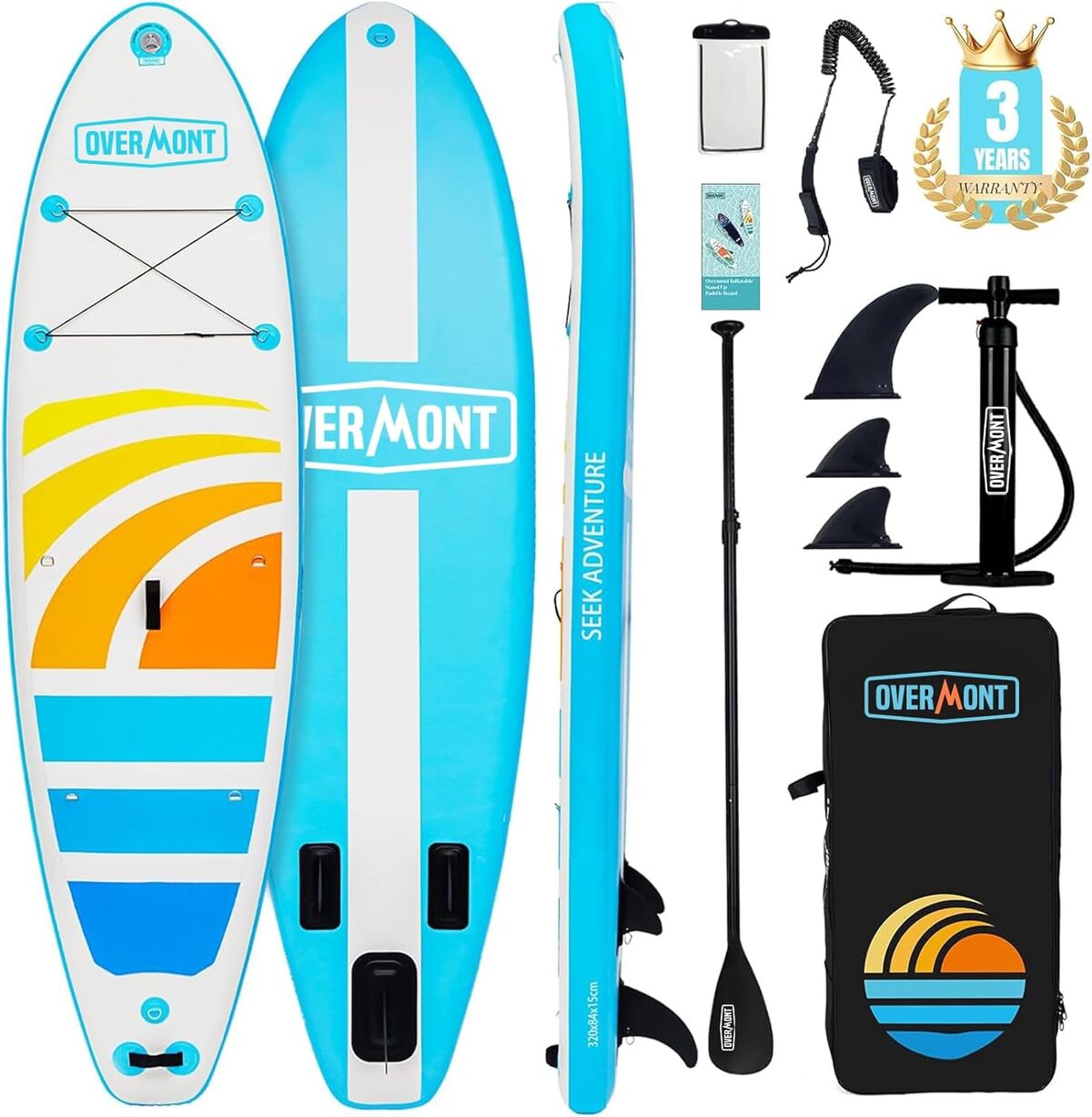 Test Overmont : planche de stand up paddle gonflable avec accessoires