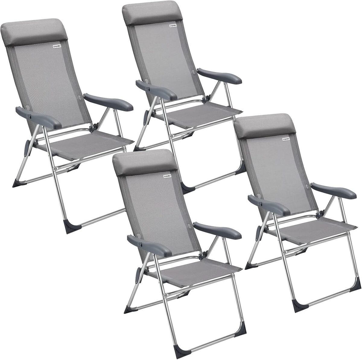 Test des chaises de jardin pliantes Casaria en aluminium