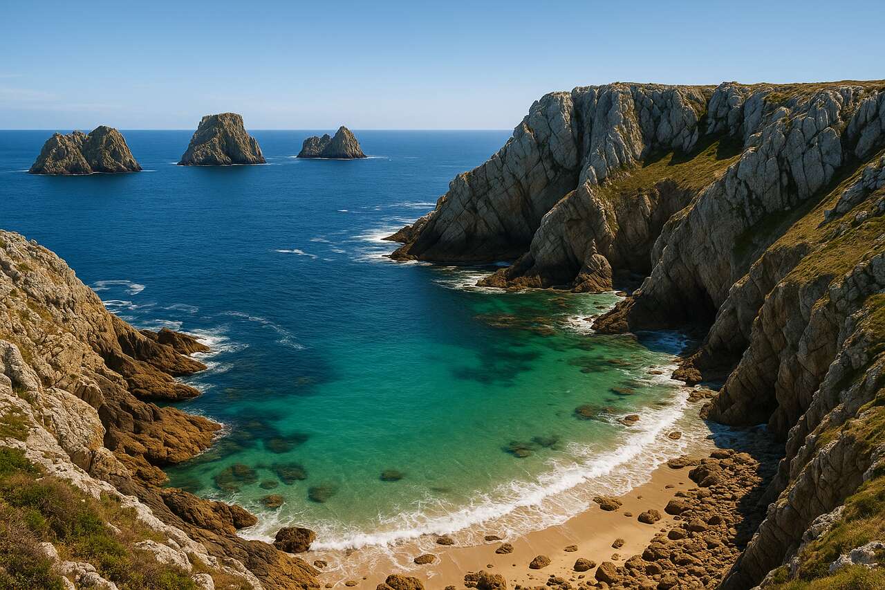 Ce littoral méconnu du Finistère, entre criques secrètes et eaux émeraude, est un vrai bol d'air frais (Pointe de Pen-Hir)