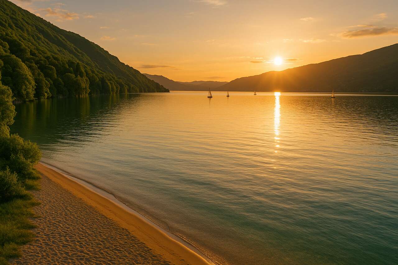 Le "Petit Paris des Alpes" : son lac et ses plages vous feront oublier la chaleur des grandes villes (Lac du Bourget, Aix-les-Bains)
