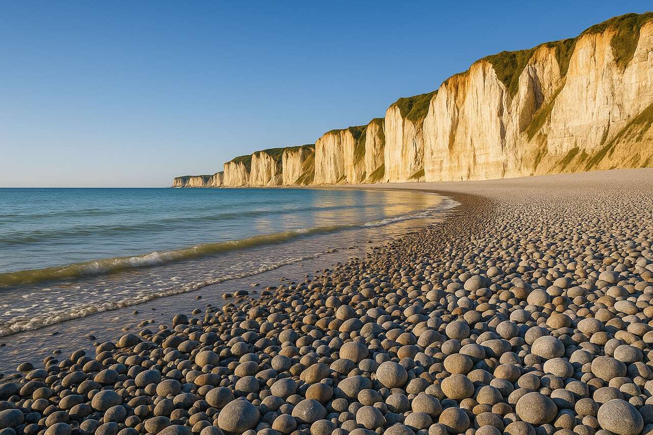 La Normandie : Découvrez cette étendue de sable fin aux falaises impressionnantes, un trésor loin de la foule 