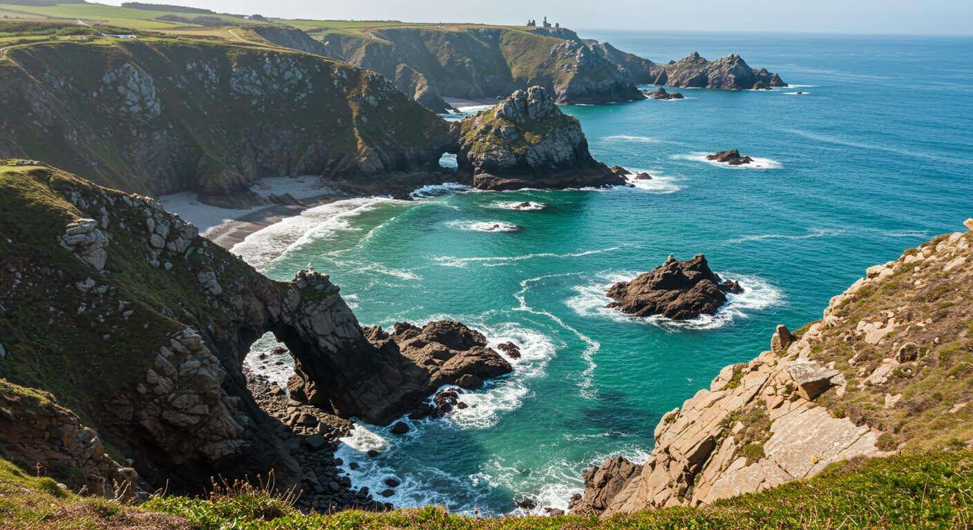 Ce littoral méconnu du Finistère, entre criques et eaux émeraude, est un vrai bol d'air frais qui vous attend (Pointe de Pen-Hir)