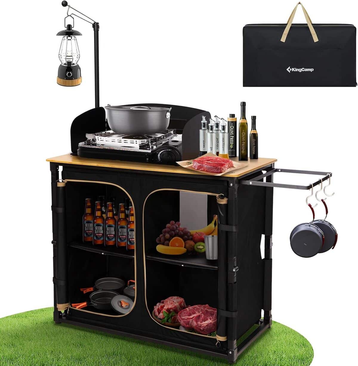 Test de la cuisine de camping pliable KingCamp : fonctionnalité et design en pleine nature