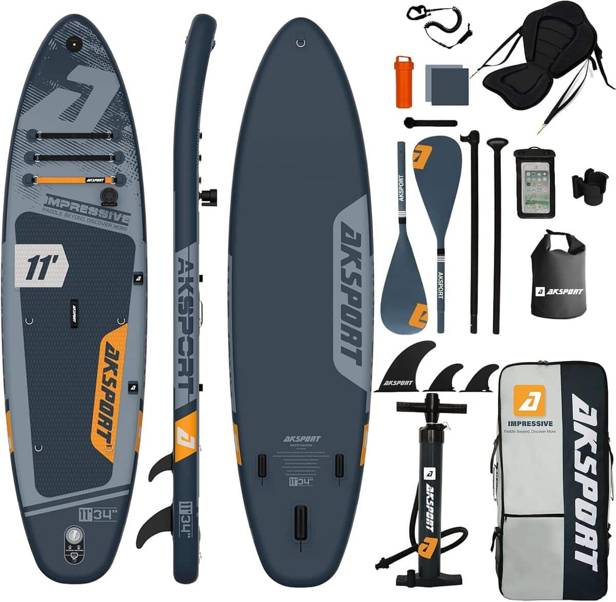 Test de la planche AKSPORT stand up paddle 11" design stable