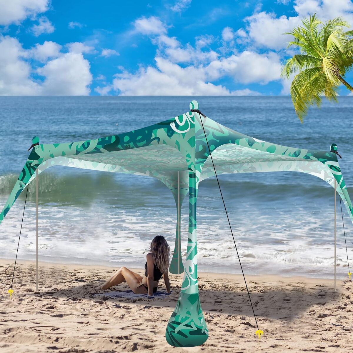 3 room inflatable tent RBM Panda Large Forest Green- for Camping (2-6 person) The stove jack Color:Dark Gray Katana Artist amp with Sleep-Gear