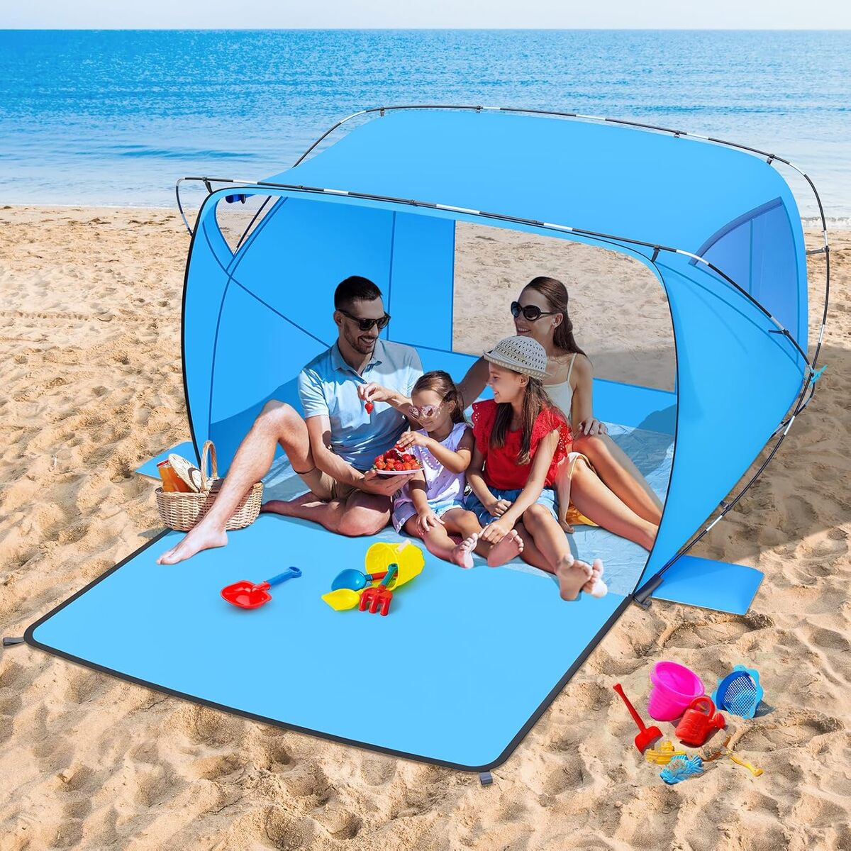 Test : tente de plage Caflix UPF 50+ 4-6 personnes