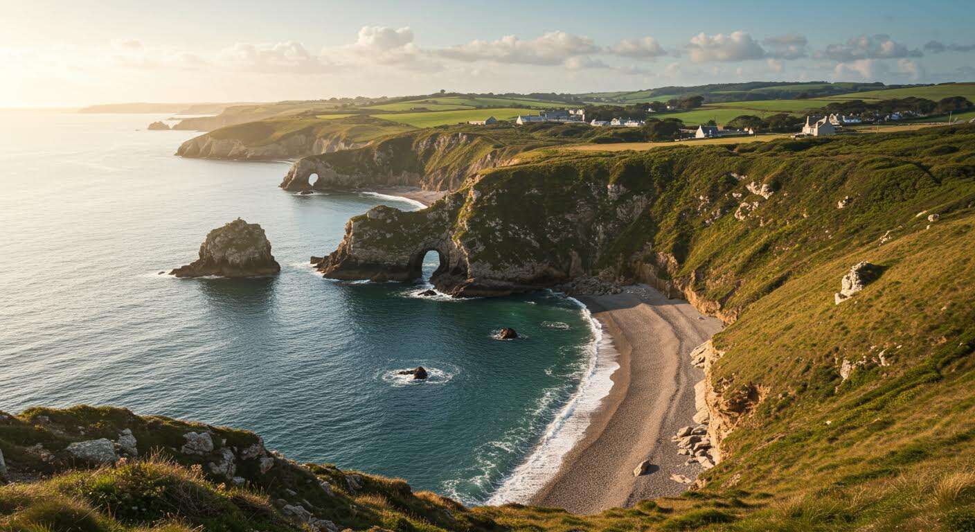 Cette crique du Cotentin ressemble à s'y méprendre aux paysages des Cornouailles en Angleterre (Nez de Jobourg)