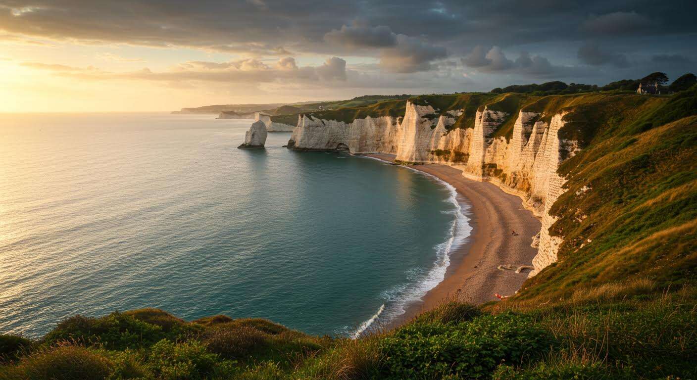 La plage la plus "instagrammable" de France se trouve au pied de ces falaises vertigineuses (Plage d'Étretat)