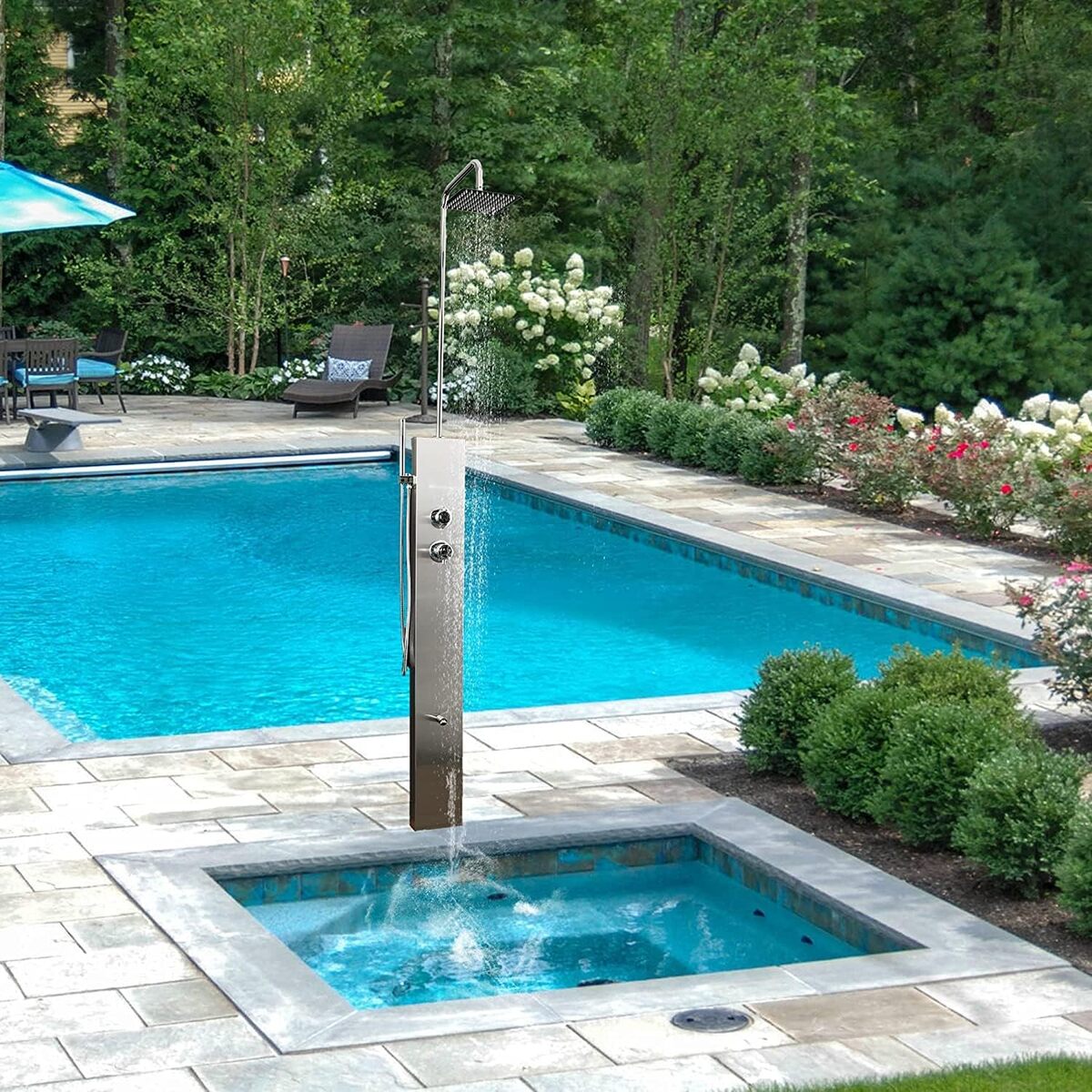 Test : douche de jardin Elbe inoxydable 304 pour piscine