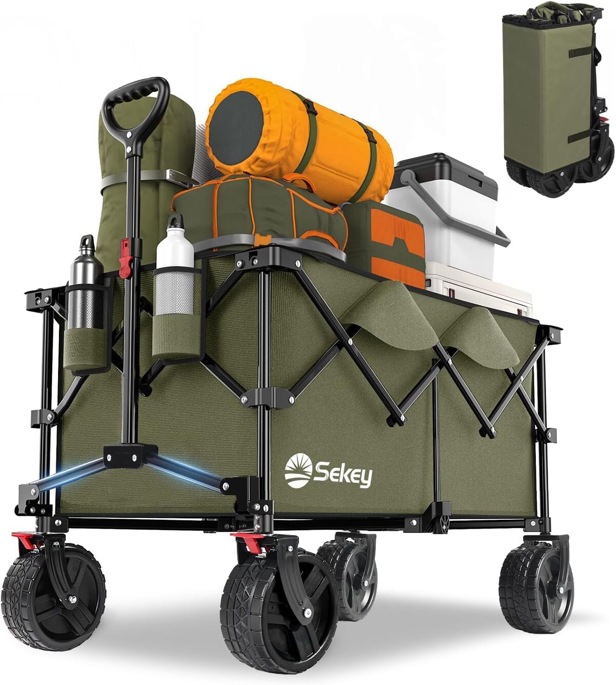 Test du chariot de jardin pliable Sekey XXL 200L 150KG