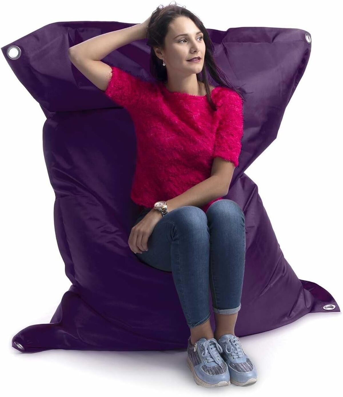 Test du pouf extérieur LiveDeco BiG52 : style et confort en bleu pétrole