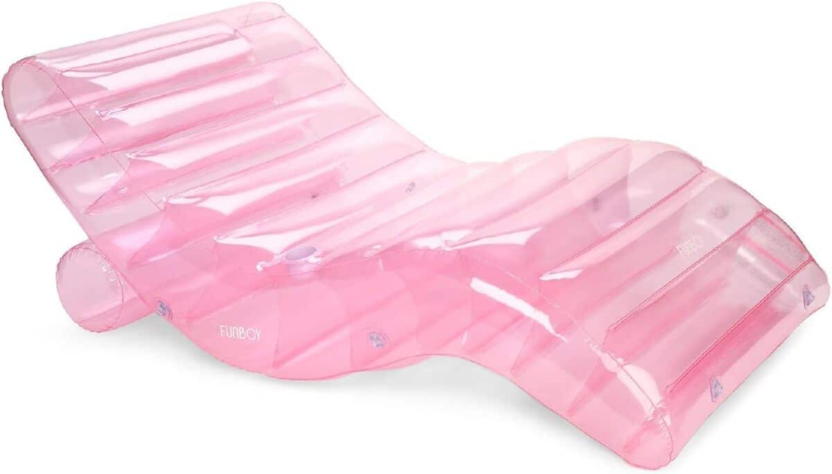 Avis sur la chaise longue Funboy rose pâle, luxe et détente assurés