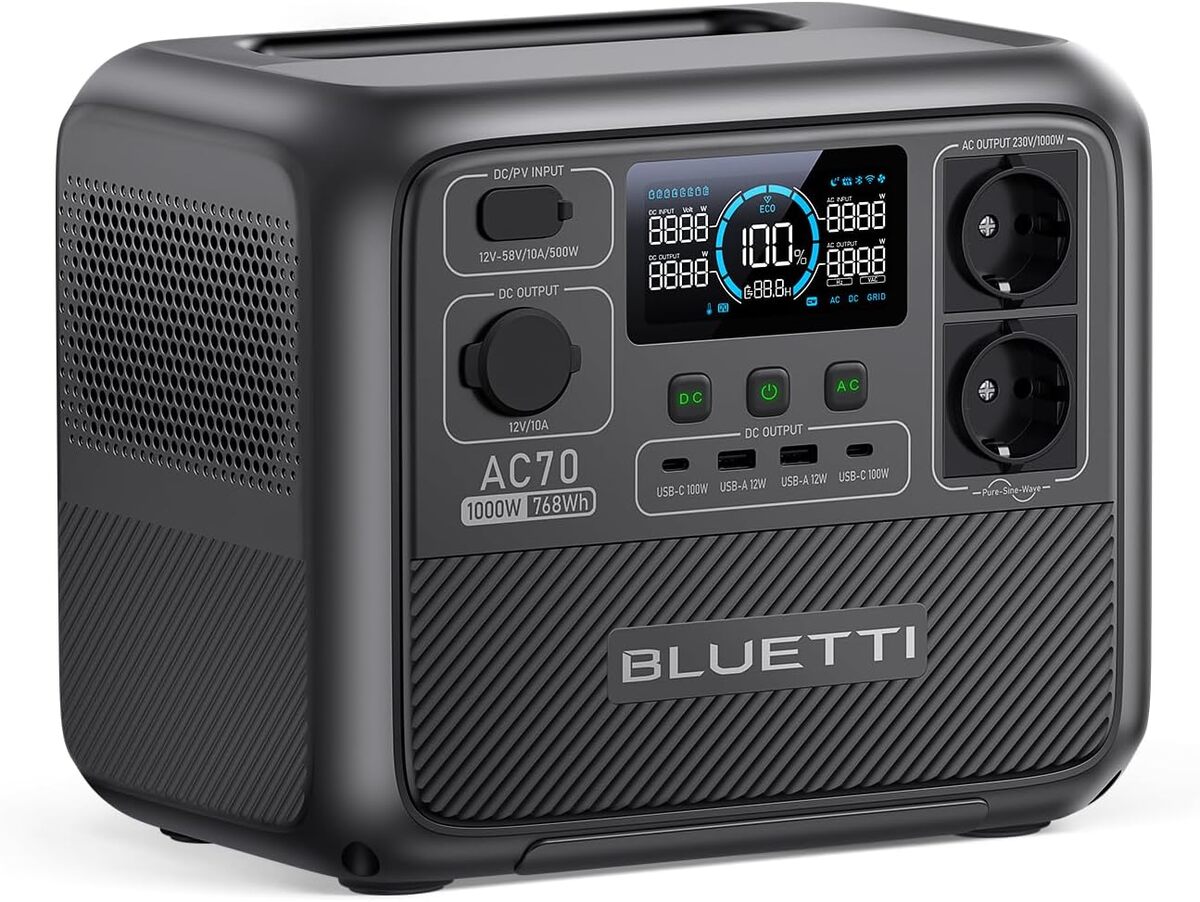 Test BLUETTI AC70 : station électrique portable 1000W