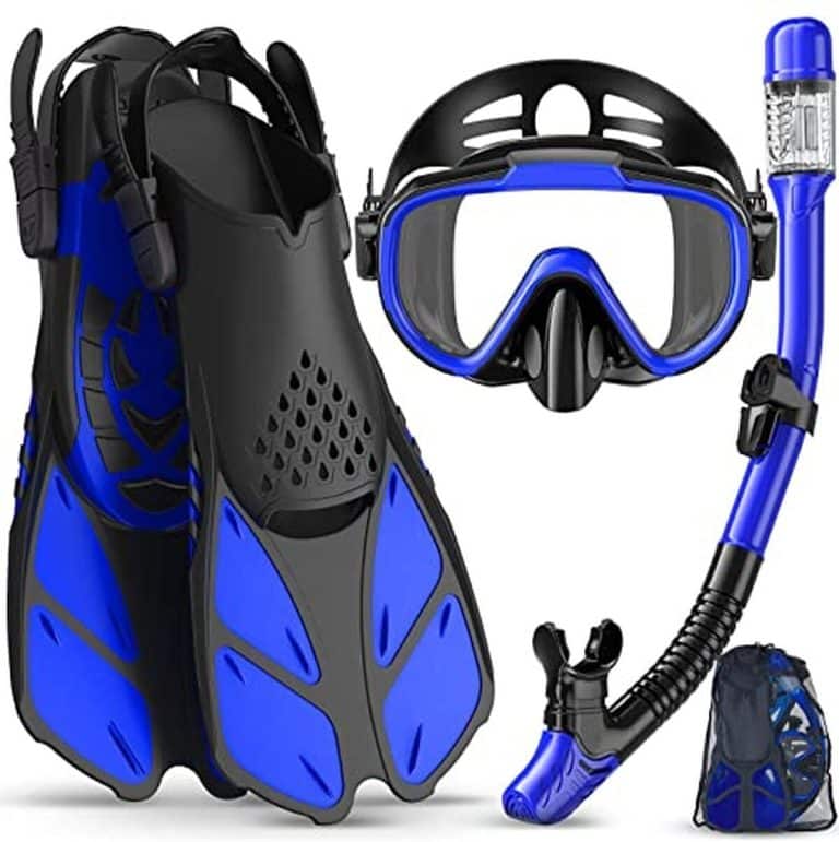 TUSA Sport Black Series Visio Tri-Ex Masque pour adulte, tuba sec et palmes, ensemble de voyage, noir/rouge métallisé, taille L TUSA Sport Black Series Visio Tri-Ex Masque pour adulte, tuba sec et palmes, ensemble de voyage, noir/rouge métallisé, taille L