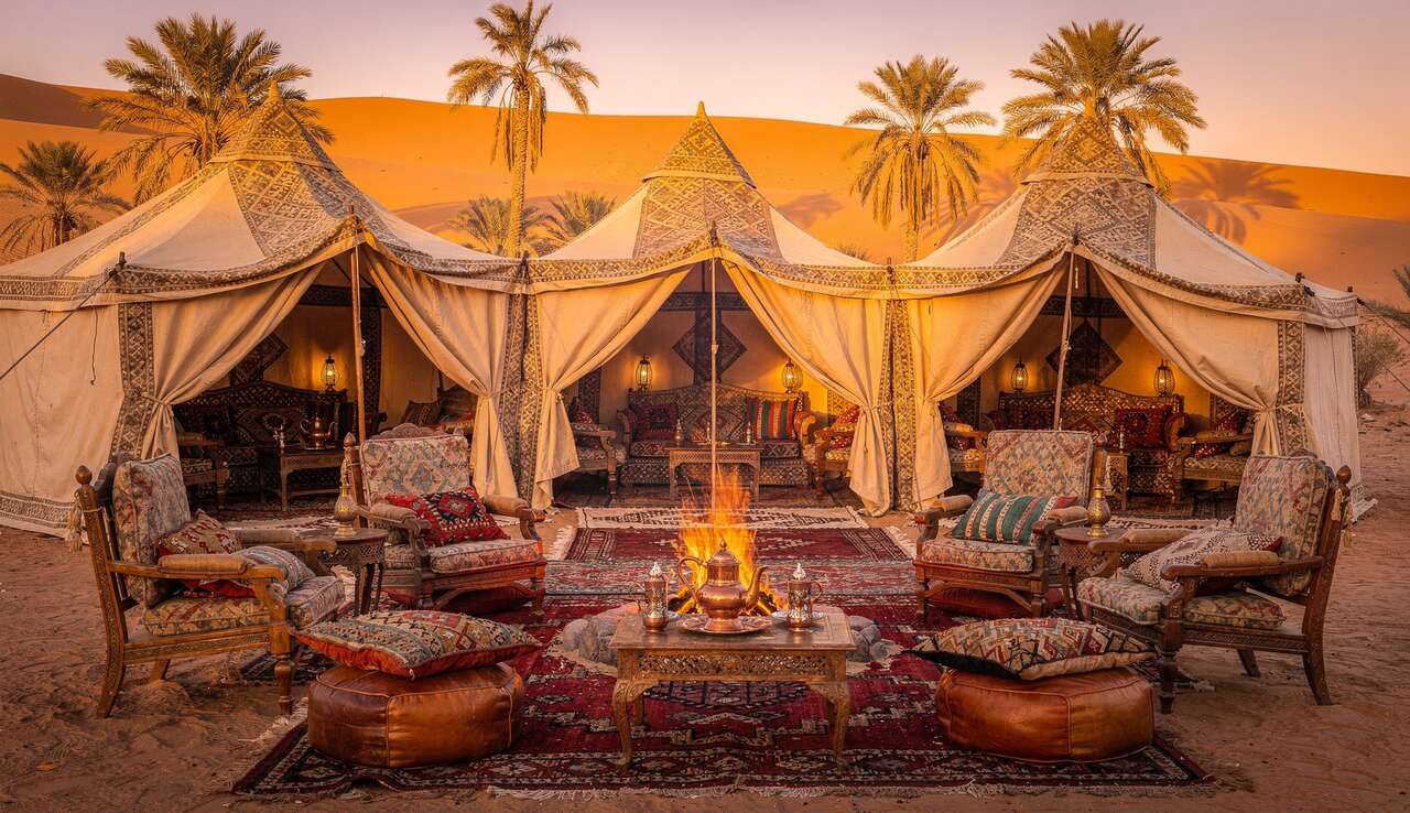 Le confort absolu des camps de luxe au sahara Le confort absolu des camps de luxe au sahara