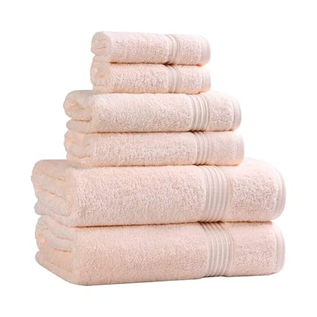 Avis sur le lot de 6 serviettes Superior en coton pêche