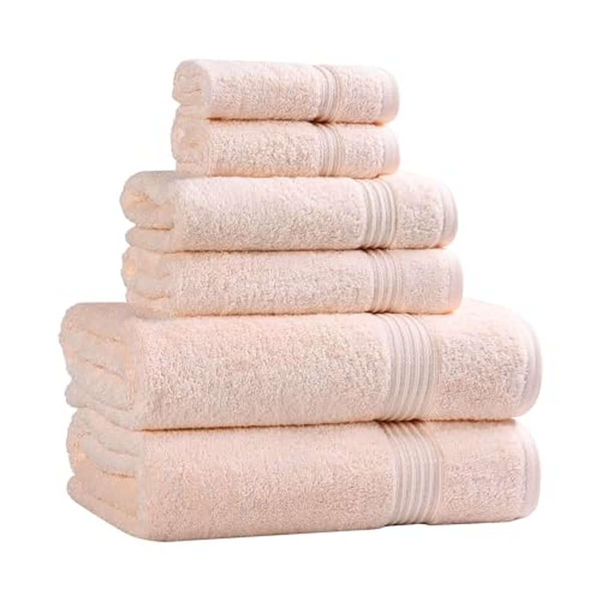 Avis sur le lot de 6 serviettes Superior en coton pêche