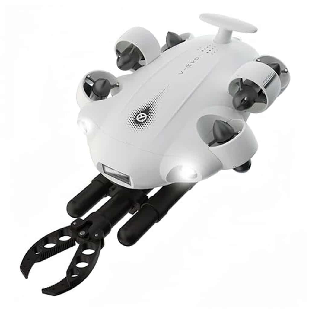 Test du CAMOLECH FIFISH V-EVO 4K : drone sous-marin innovant avec bras robotisé