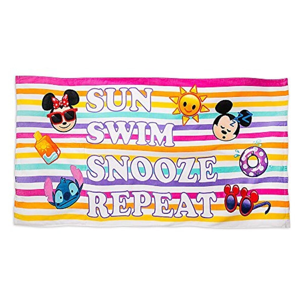 Test drap de plage Disney Emoji Premium avec sac