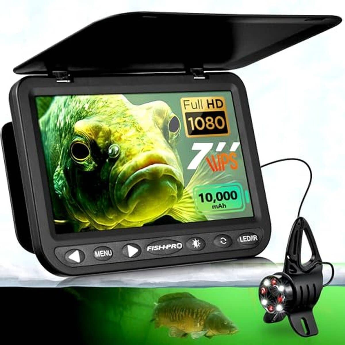 Test FishPRO caméra de pêche 1080p HD : 10 000 mAh et LED + IR