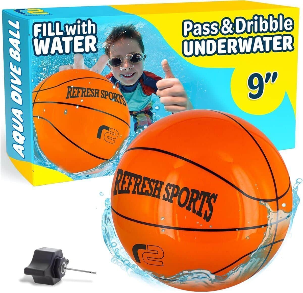 Test : aqua Dive Ball, ballon de basketball pour jeux aquatiques