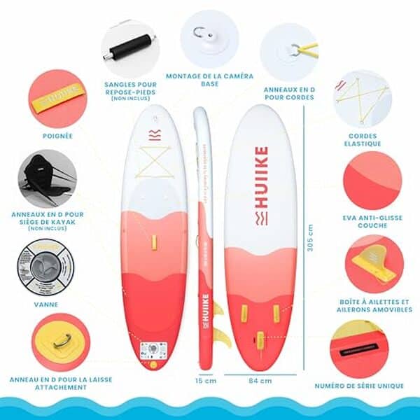 Découvrez notre test complet du paddle gonflable Huiike 305 cm : stabilité, résistance et qualité analysées en détail pour vous aider à choisir. 