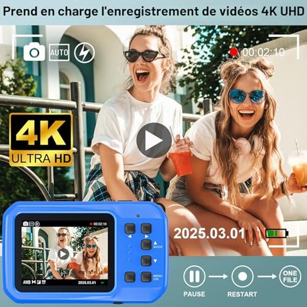 Découvrez notre test détaillé de l'appareil photo étanche 2, 7K 64 MP : performance, étanchéité et qualité d'image pour vos aventures aquatiques. 