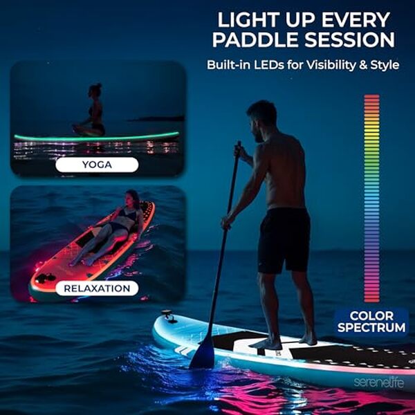 Découvrez notre test détaillé du paddle gonflable SereneLife avec LED : caractéristiques, performances, avantages et avis pour bien choisir votre planche. 