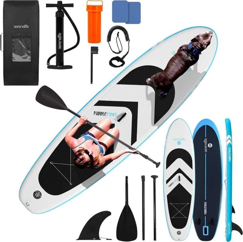Test du paddle gonflable SereneLife XL : stabilité et capacité 220 kg