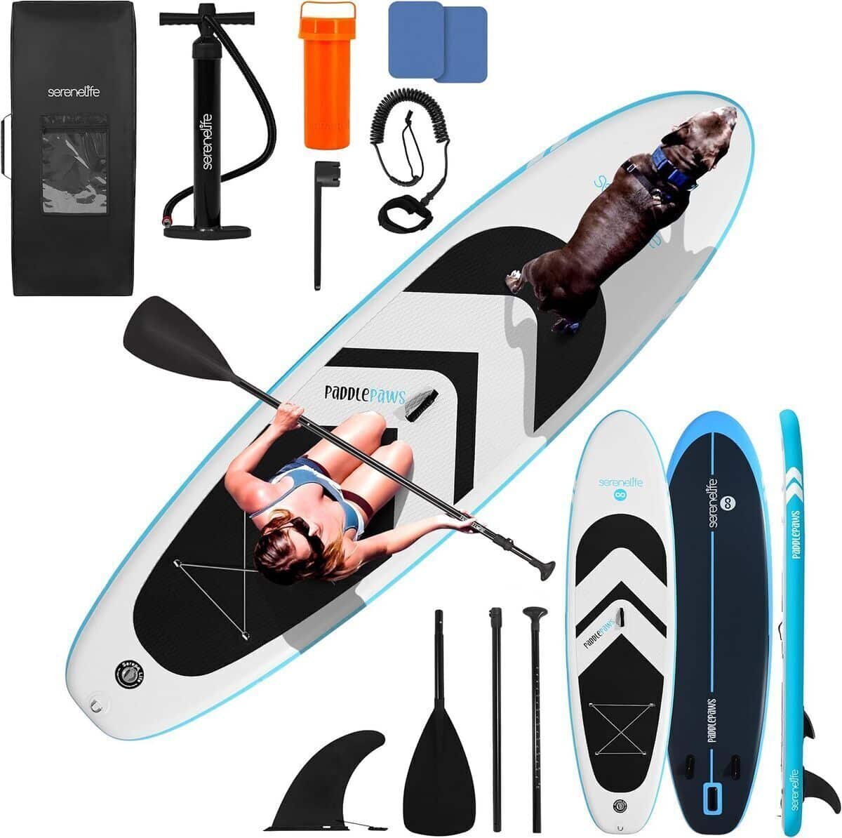 Test du paddle gonflable SereneLife XL : stabilité et capacité 220 kg