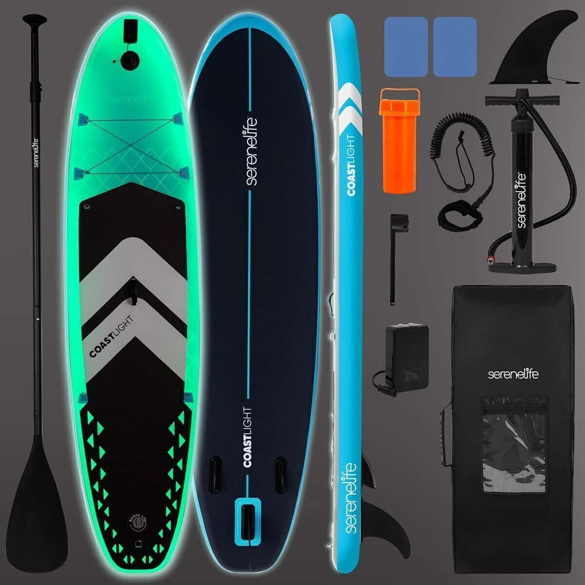 Test : paddle gonflable SereneLife avec LED