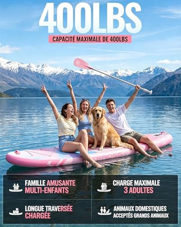 Découvrez notre test détaillé du stand up paddle gonflable ATPROSS 320x84cm pour 2 personnes : performances, avantages et conseils d'utilisation.