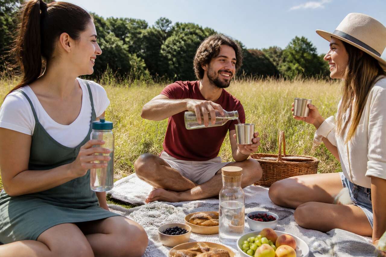 Comment transporter de l'eau facilement en pique-nique ?