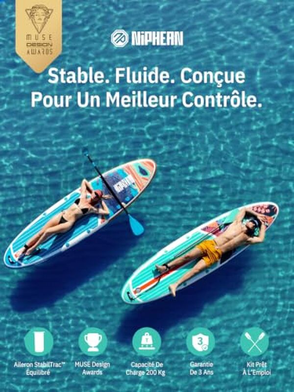 Découvrez notre test détaillé du paddle gonflable Niphean 320 cm avec capacité de 200 kg. Idéal pour 2 personnes, tous les détails sur ses performances et caractéristiques.