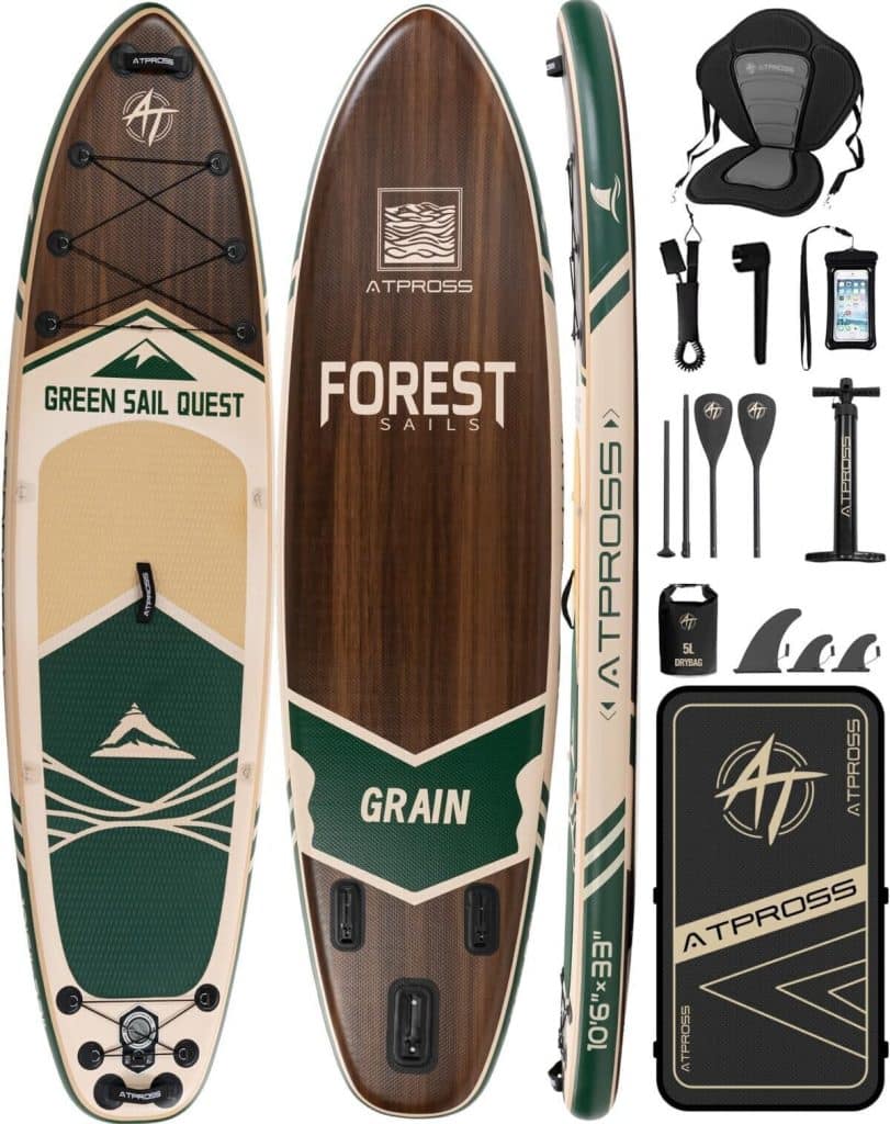 Test de l'ATPROSS stand up paddle gonflable 320x84cm pour 2 personnes
