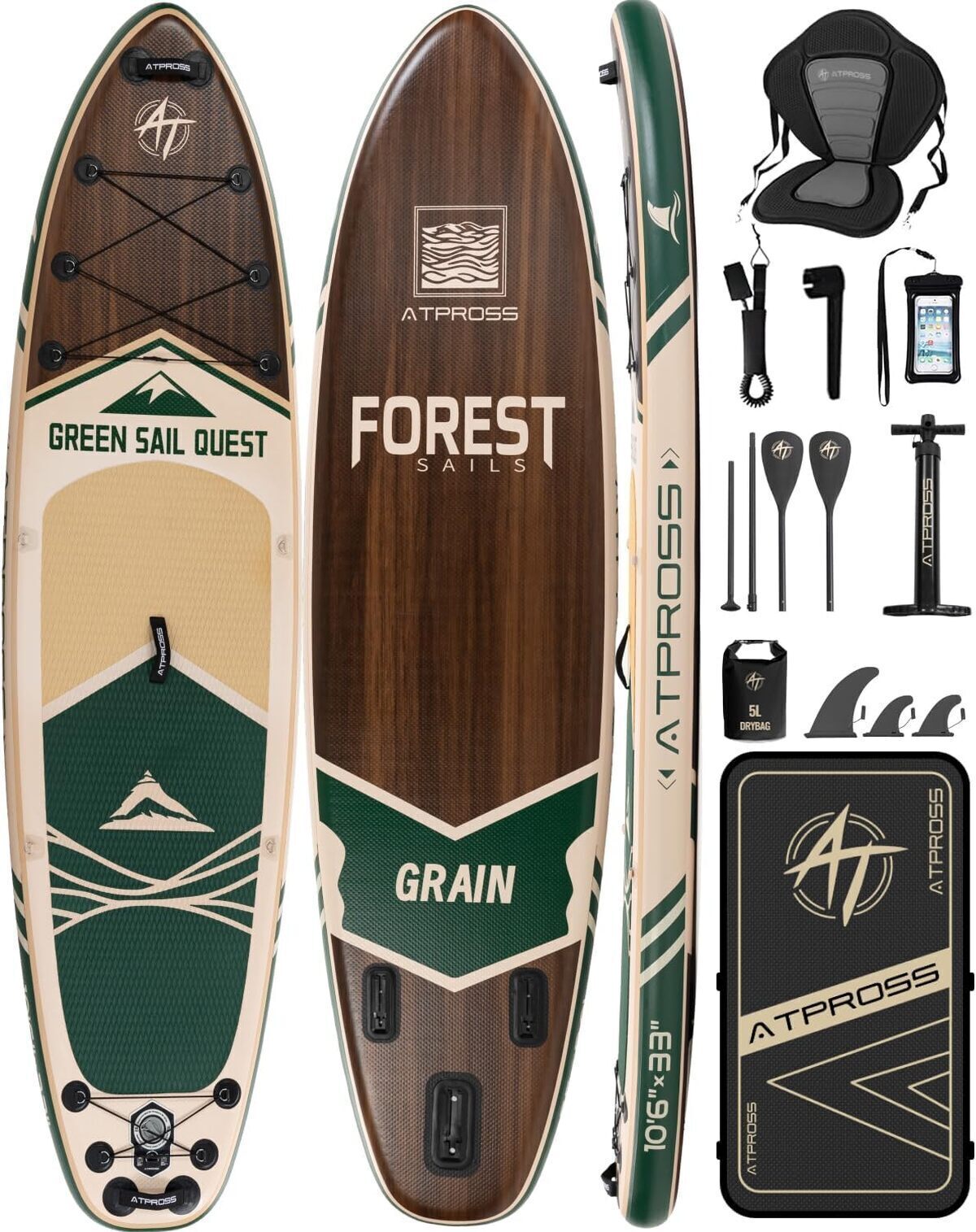 Test de l'ATPROSS stand up paddle gonflable 320x84cm pour 2 personnes