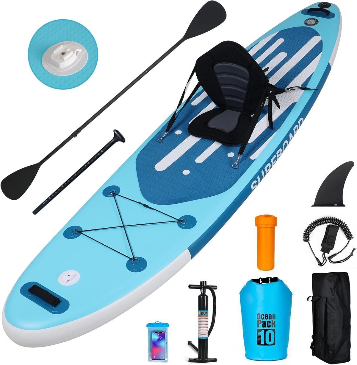 Test du paddle gonflable YU YUSING 320/335cm : performance et polyvalence