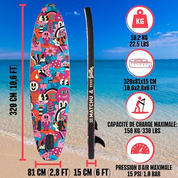 Découvrez notre test détaillé de la planche gonflable SUP MATCHU Yeye Weller édition limitée : performance, qualité et avis d'expert pour bien choisir. 