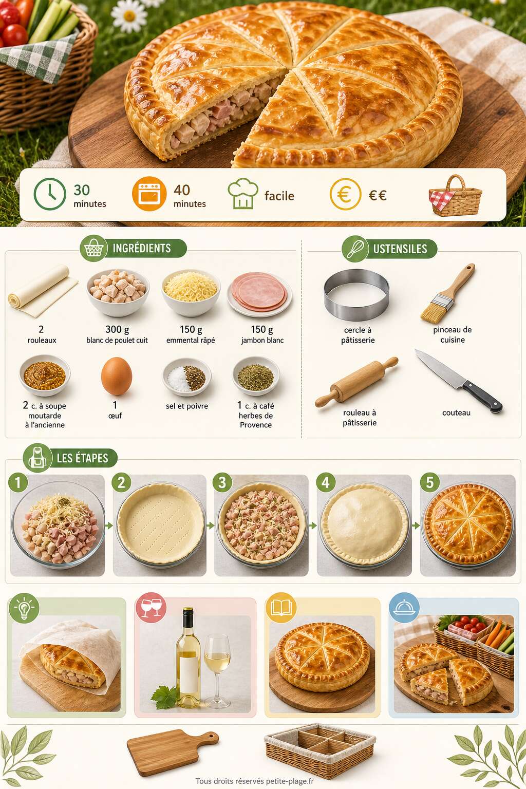 Fiche recette Recettes de pique-nique faciles &agrave; transporter : astuces et id&eacute;es pratiques