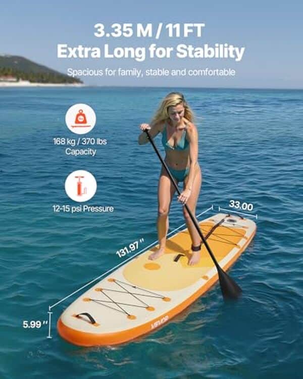 Découvrez notre test du paddle gonflable VEVOR 335 cm : analyse de sa légèreté, ses performances et tous les accessoires inclus dans ce comparatif détaillé.