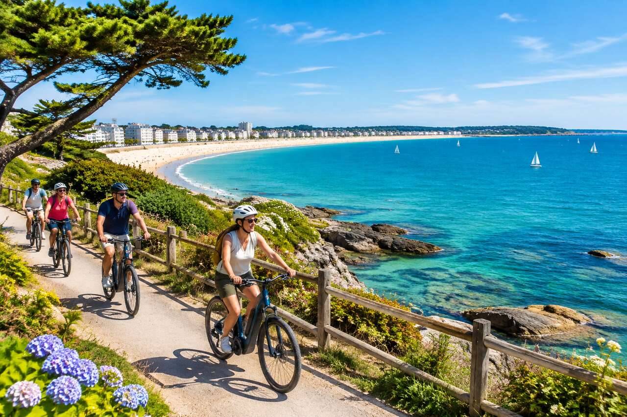 Balade en vélo électrique le long de la baie de La Baule : explorez une côte d'Azur bretonne
