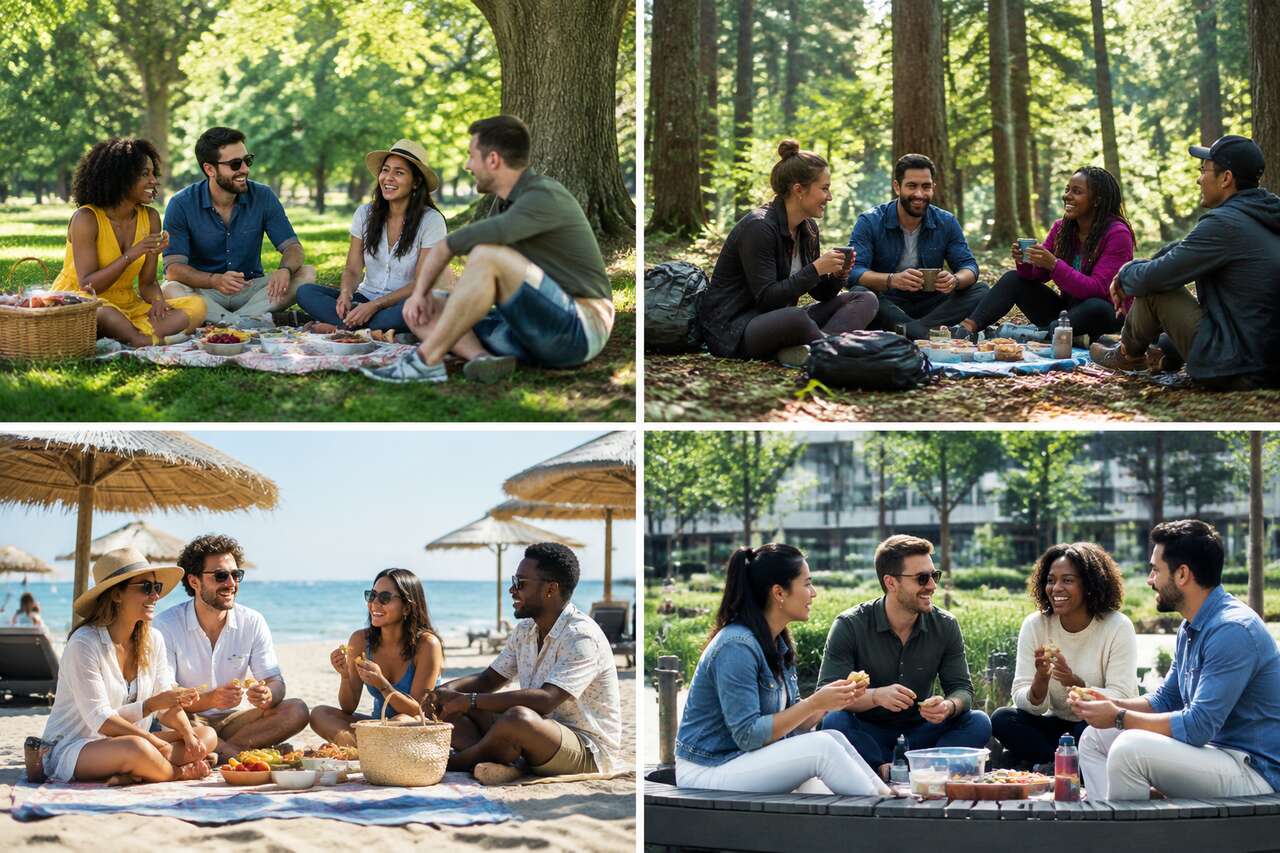Choisir le bon type d’ombre selon le lieu : parc, forêt, plage, ville Choisir le bon type d’ombre selon le lieu : parc, forêt, plage, ville