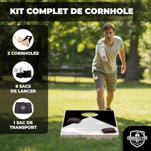 Explorez notre test complet du set cornhole Original Corner en bois. Découvrez les caractéristiques, la qualité et les performances de ce jeu d'extérieur incontournable pour vos réunions familiales. 