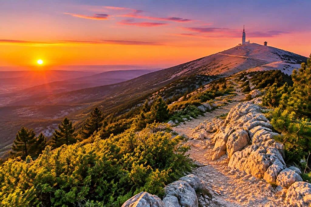 Randonnée crépusculaire au mont Ventoux : les équipements indispensables pour admirer le coucher du soleil en toute sécurité