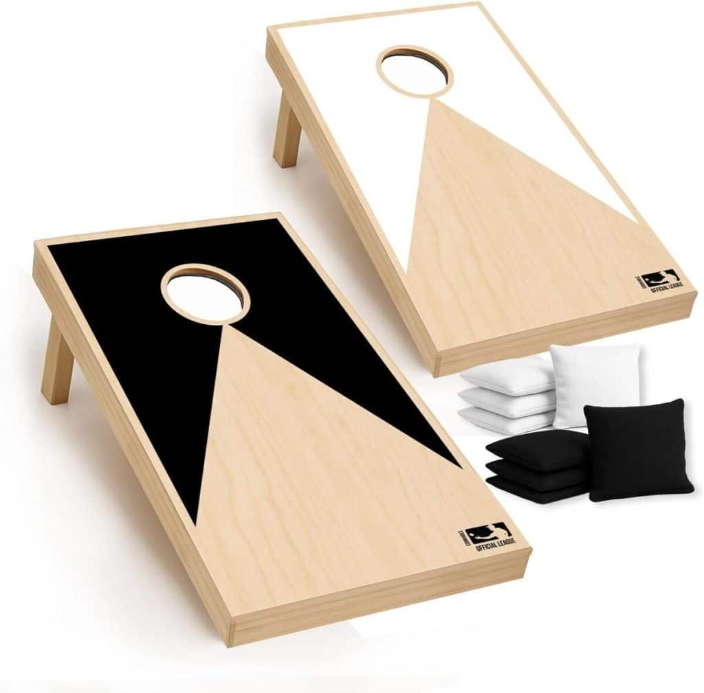 Test cornhole officiel en bois : set complet Original Corner pour l'extérieur