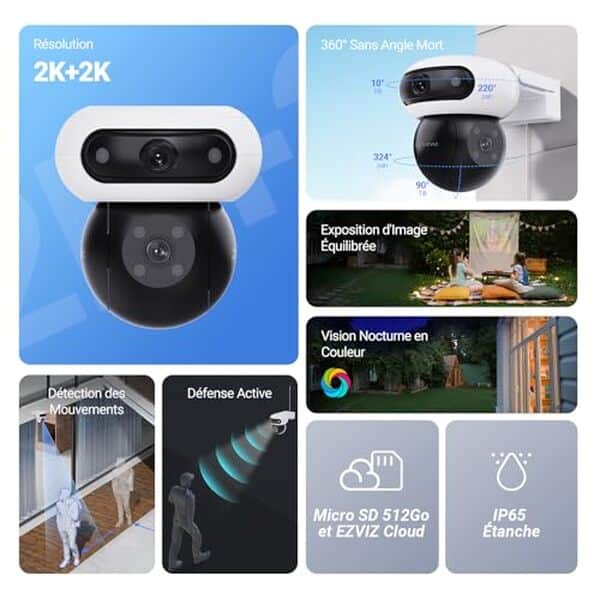 Découvrez notre test détaillé de la caméra EZVIZ C90 Dual 8MP WiFi 360°. Performances, qualité vidéo et fiabilité : tout ce qu'il faut savoir avant d'acheter. 