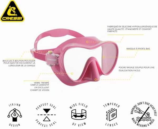 Découvrez notre test détaillé du masque Cressi F1 : performance, confort et qualité optique pour la plongée et le snorkelling. Avis d'expert. 