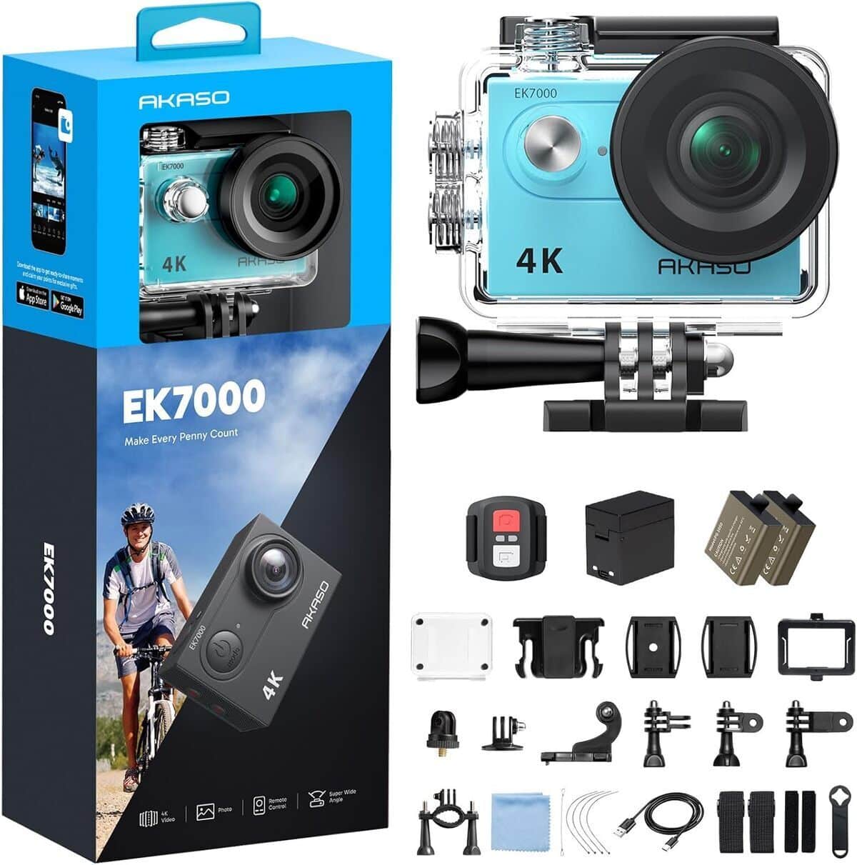 Test : aKASO EK7000, caméra sport 4K étanche et performante